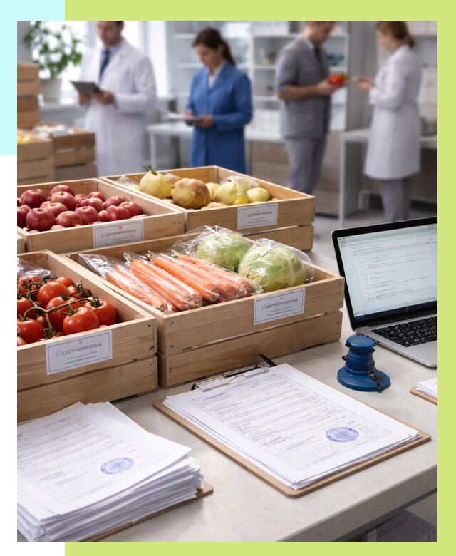 Сертификация овощей и фруктов в Канске от 9290 р. | Алешин-Кнс