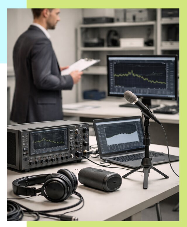 Сертификация аудиотехники в Канске от 16394 р., Алешин-Кнс