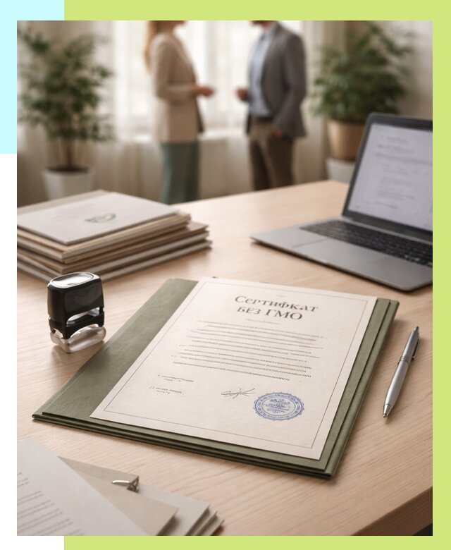 Сертификат без ГМО в Канске от 8197 р. оформить срочно Алешин-Кнс